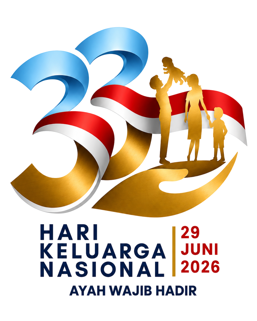Logo dan Elemen Grafis Hari Keluarga Nasional Ke-33 Tahun 2026