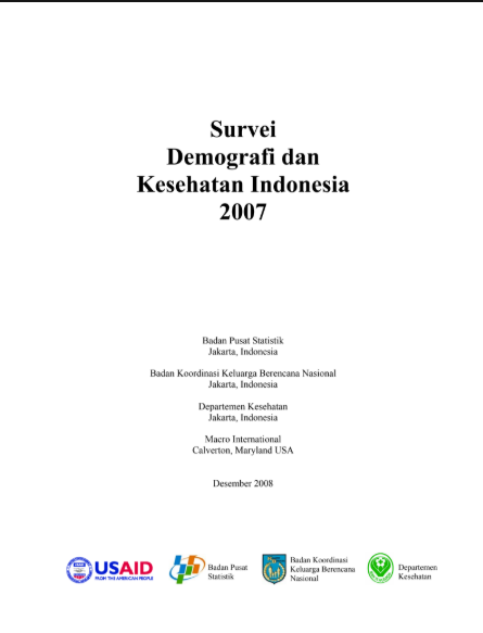 Survei  Demografi dan Kesehatan Indonesia  2007