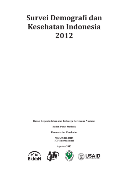 Survei Demografi dan Kesehatan Indonesia  2012